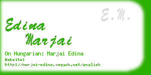 edina marjai business card